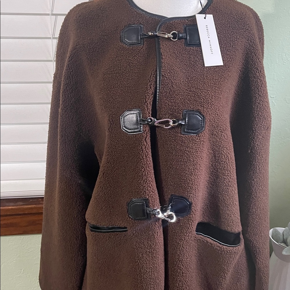 Rebecca Minkoff Brown Toggle Cape Coat - Picture 8 of 10